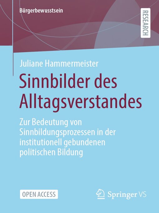 Title details for Sinnbilder des Alltagsverstandes by Juliane Hammermeister - Available